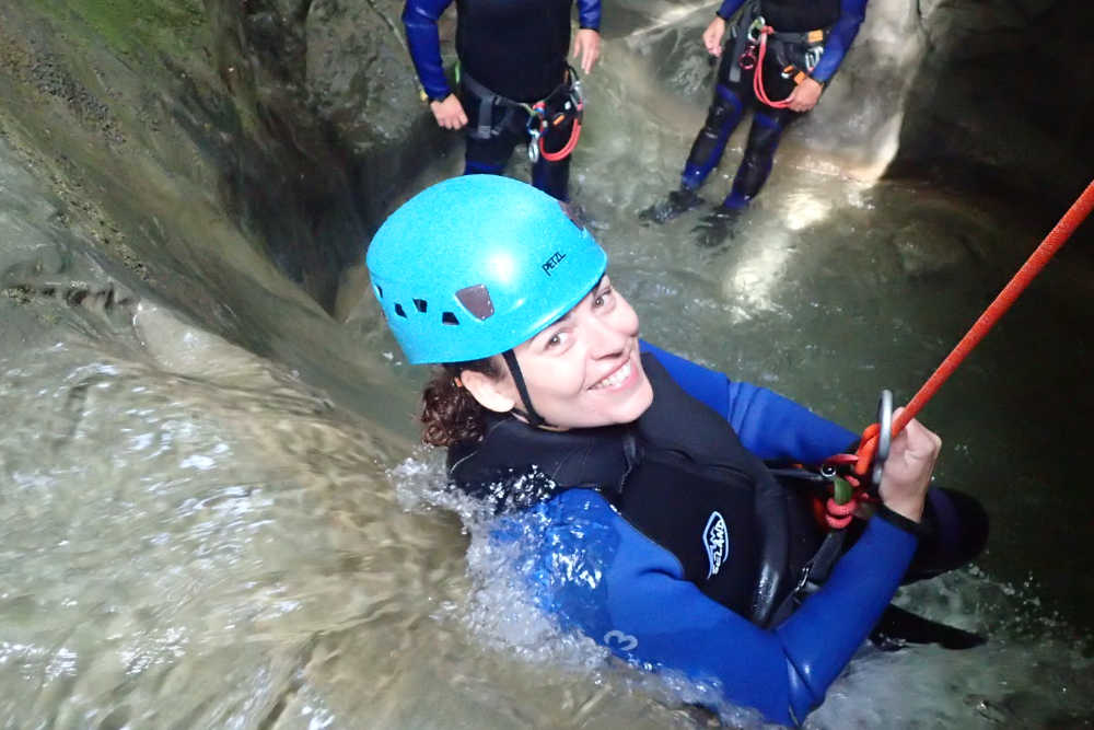 descente en rappel canyoning frontenex